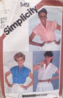 (image for) Pattern, Simplicity, 5451, Size 12 Miss