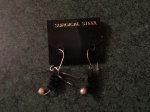 (image for) Earrings, Fishing, New, Black, Silver Wires, FE11