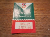 (image for) Singer, 2054-42, #10, Item N32, 2 Needles