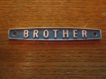 (image for) Nameplate, Brother, Vintage, Item UPNPB