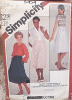 (image for) Pattern, Simplicity, 5454, Sizes 10, 12 & 14, 25, Waist 25-28