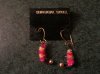 (image for) Earrings, Fishing, New, Pink & Yellow, Gold Wires, FE13