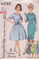 (image for) Pattern, Simplicity, 4232, Size 14 Misses, Bust 34