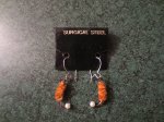 (image for) Earrings, Fishing, New, Brown, Silver Wires, FE1